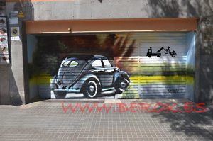Graffiti Parking Coche Escarabajo 300x100000